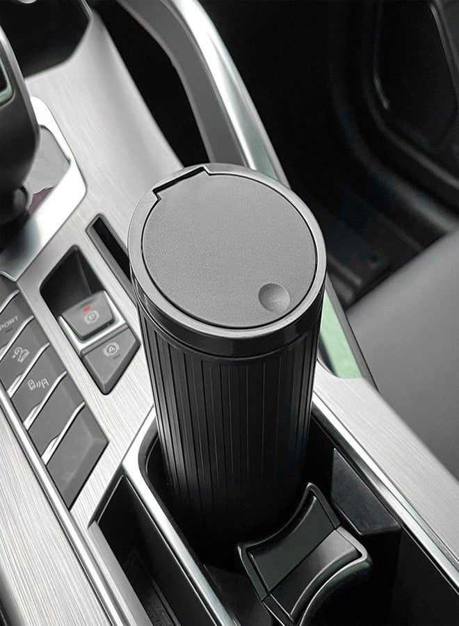 MOHILAA Car Trash Bin with Lid - Small Plastic Covered Waste Holder, Leak Resistant, Perfect for Cup Holder or Dashboard Use in Cars, Home or Office - Image 1